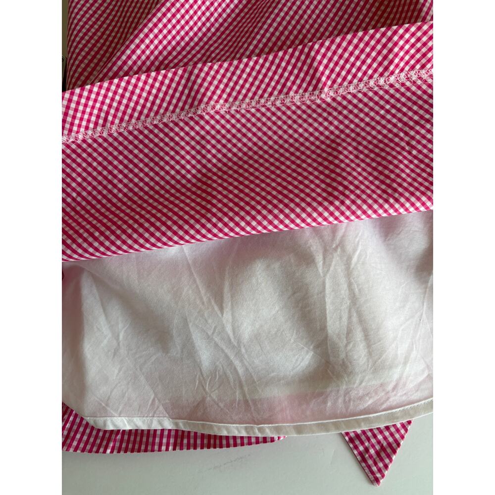 Liz Claiborne New York Pink Gingham Sleeveless Lined Side Zip Midi Dress Size 10 - Picture 12 of 14